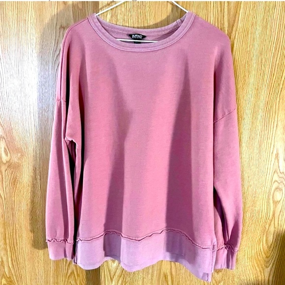 Buffalo David Bitton Pink Pullover Oversized Sweatshirt - Picture 1 of 4